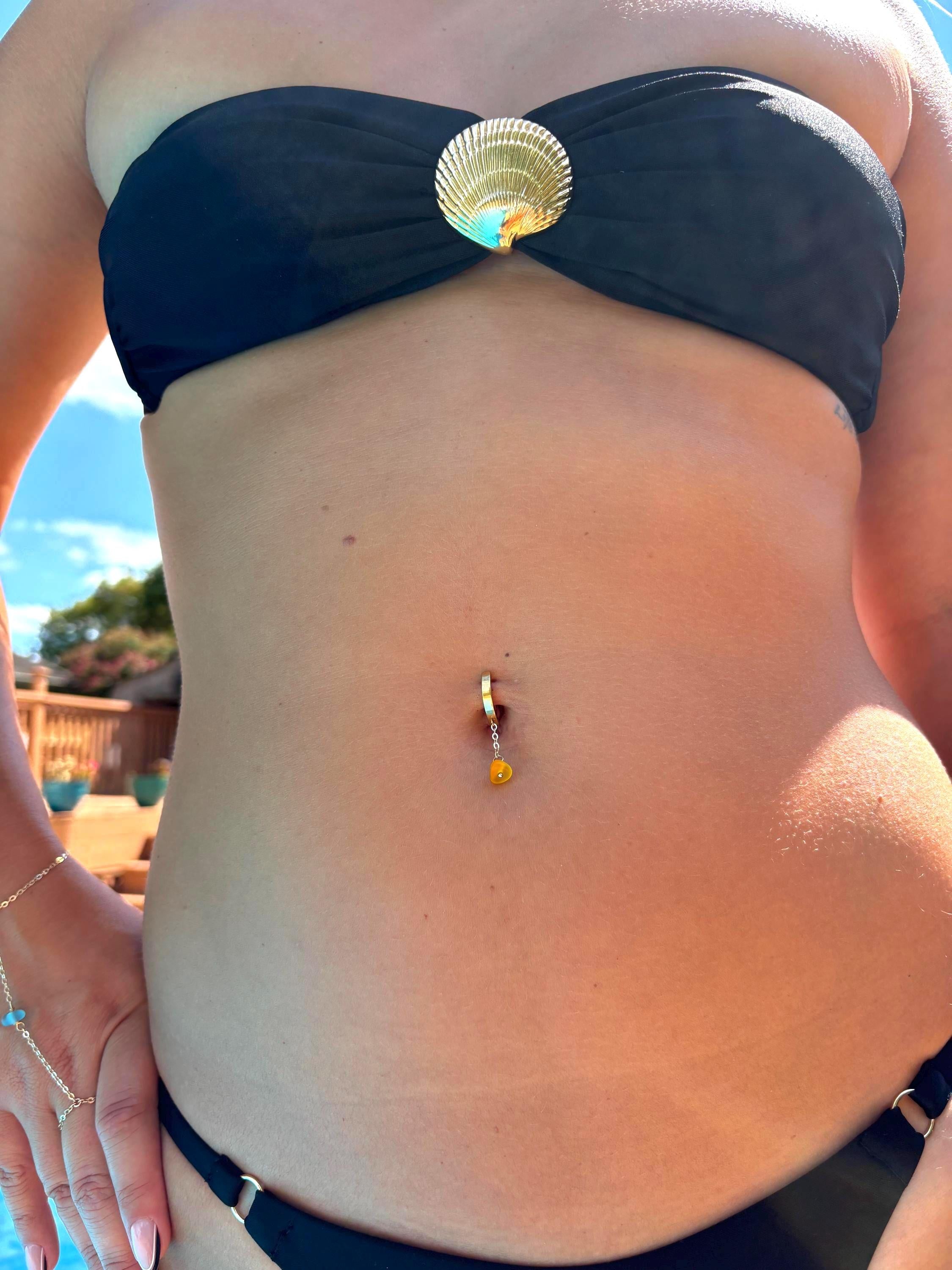 Clicker Drop Belly Ring