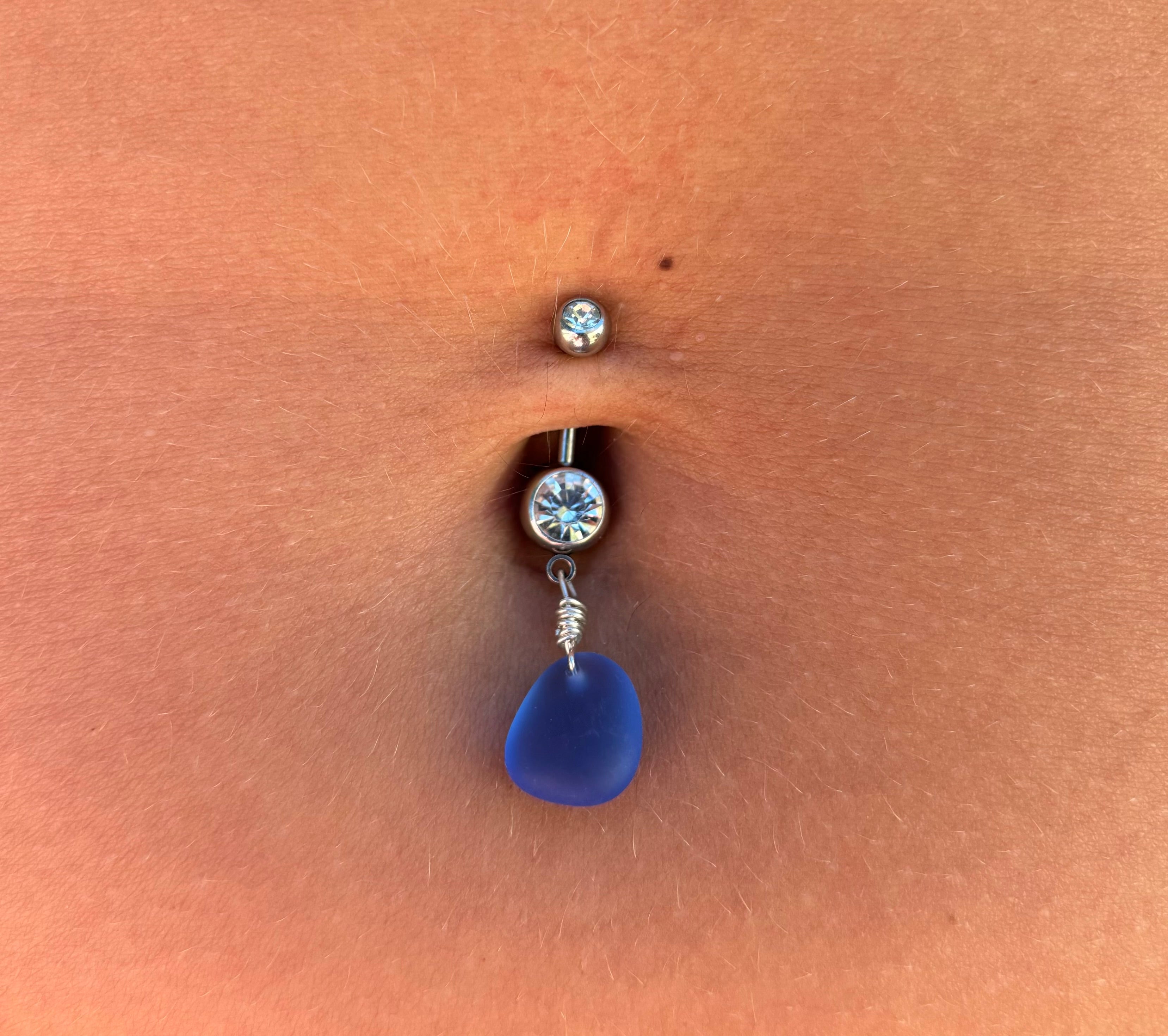 Sea Glass Belly Ring