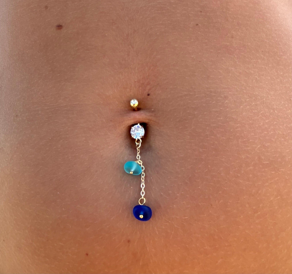 Two Drop Belly Ring