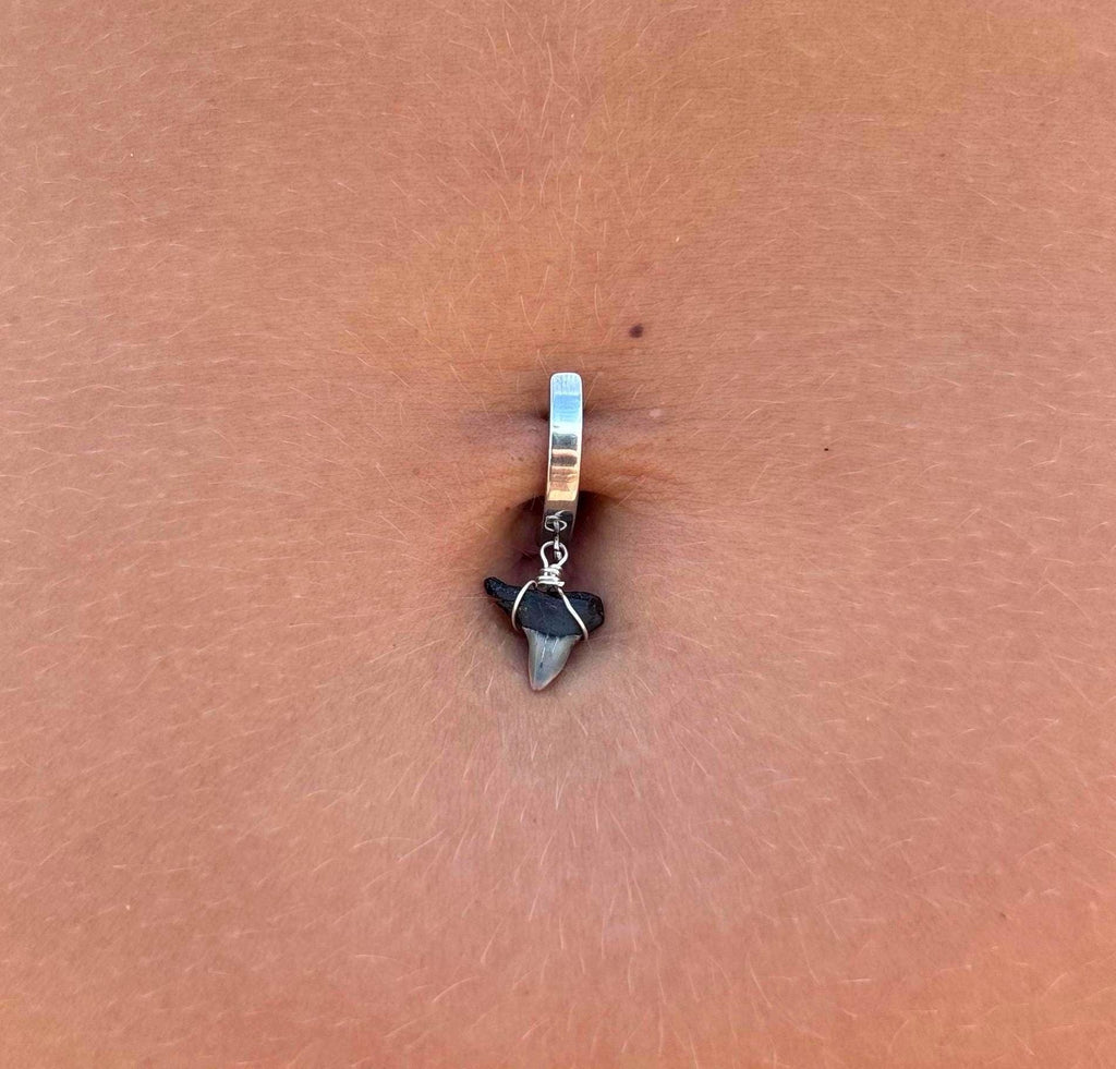 Shark Tooth Clicker Belly Ring