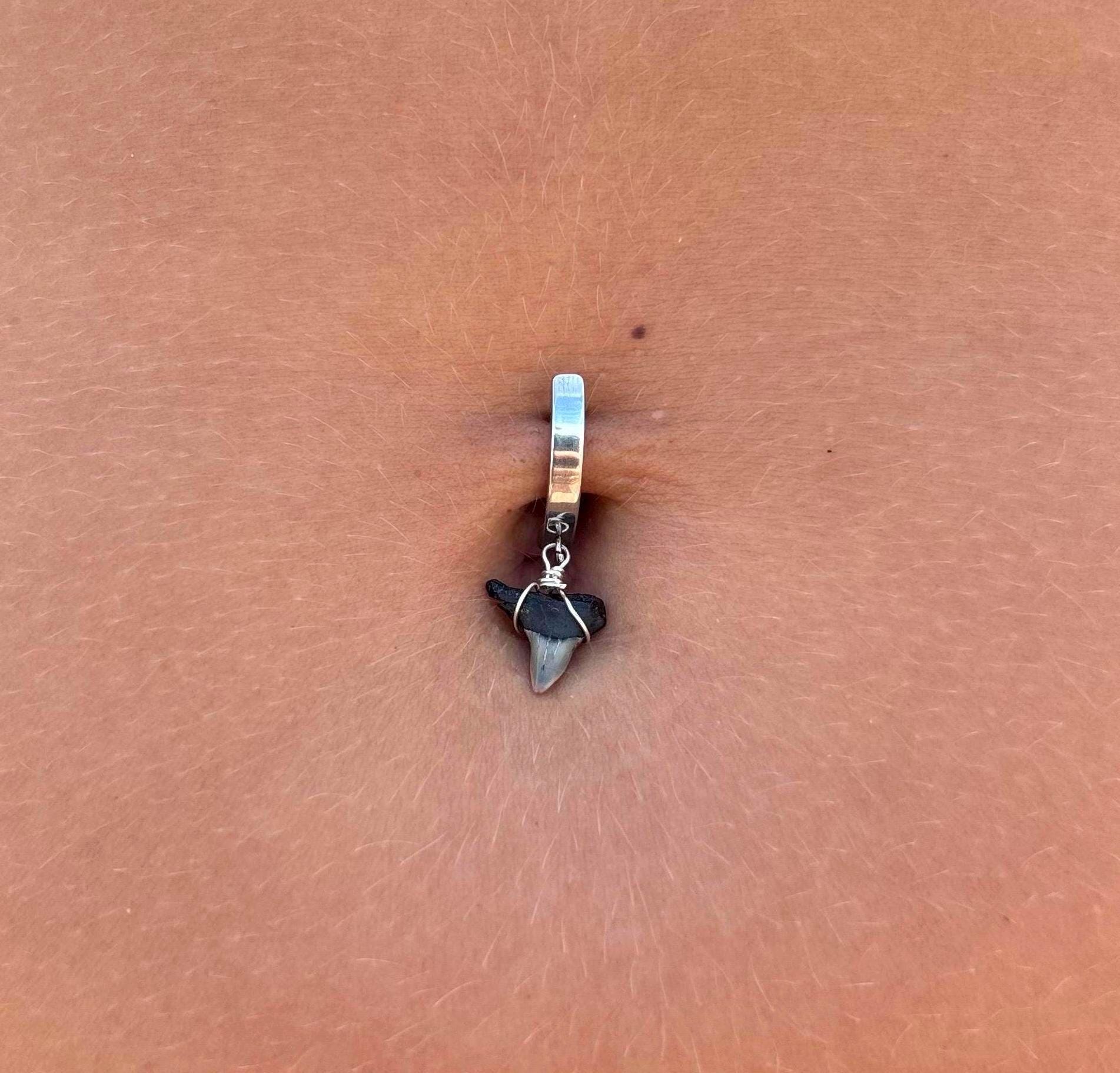 Shark Tooth Clicker Belly Ring