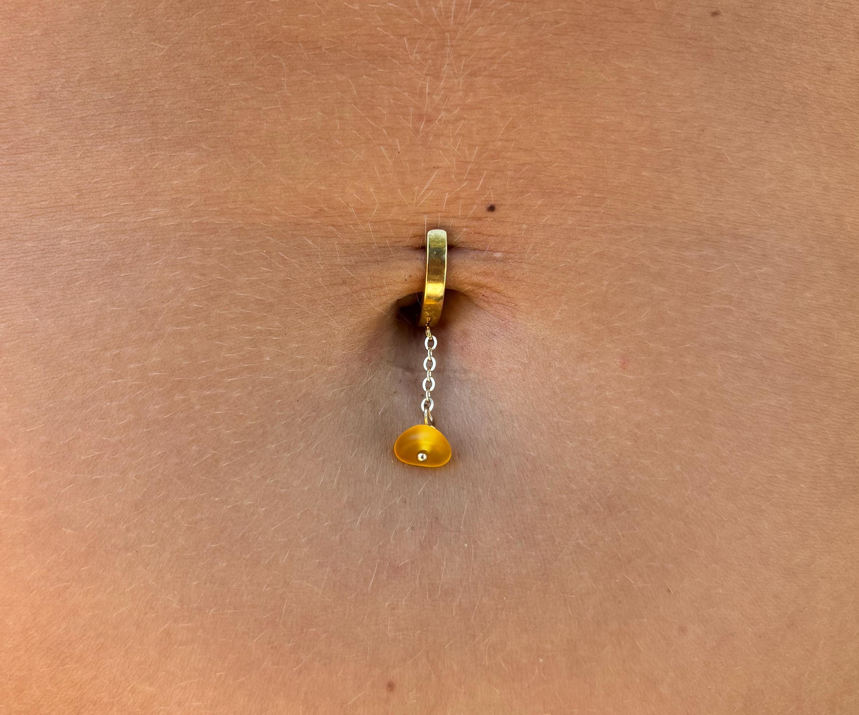 Clicker Drop Belly Ring
