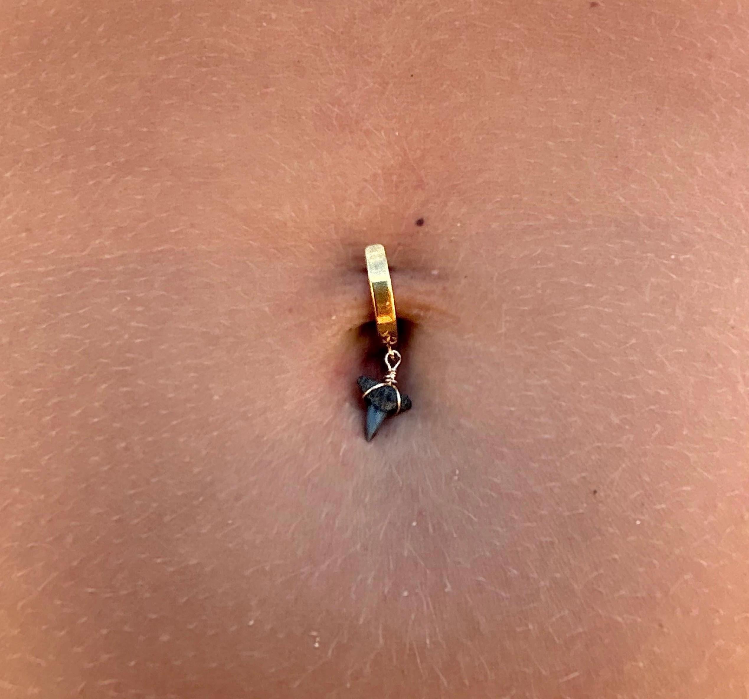 Shark Tooth Clicker Belly Ring