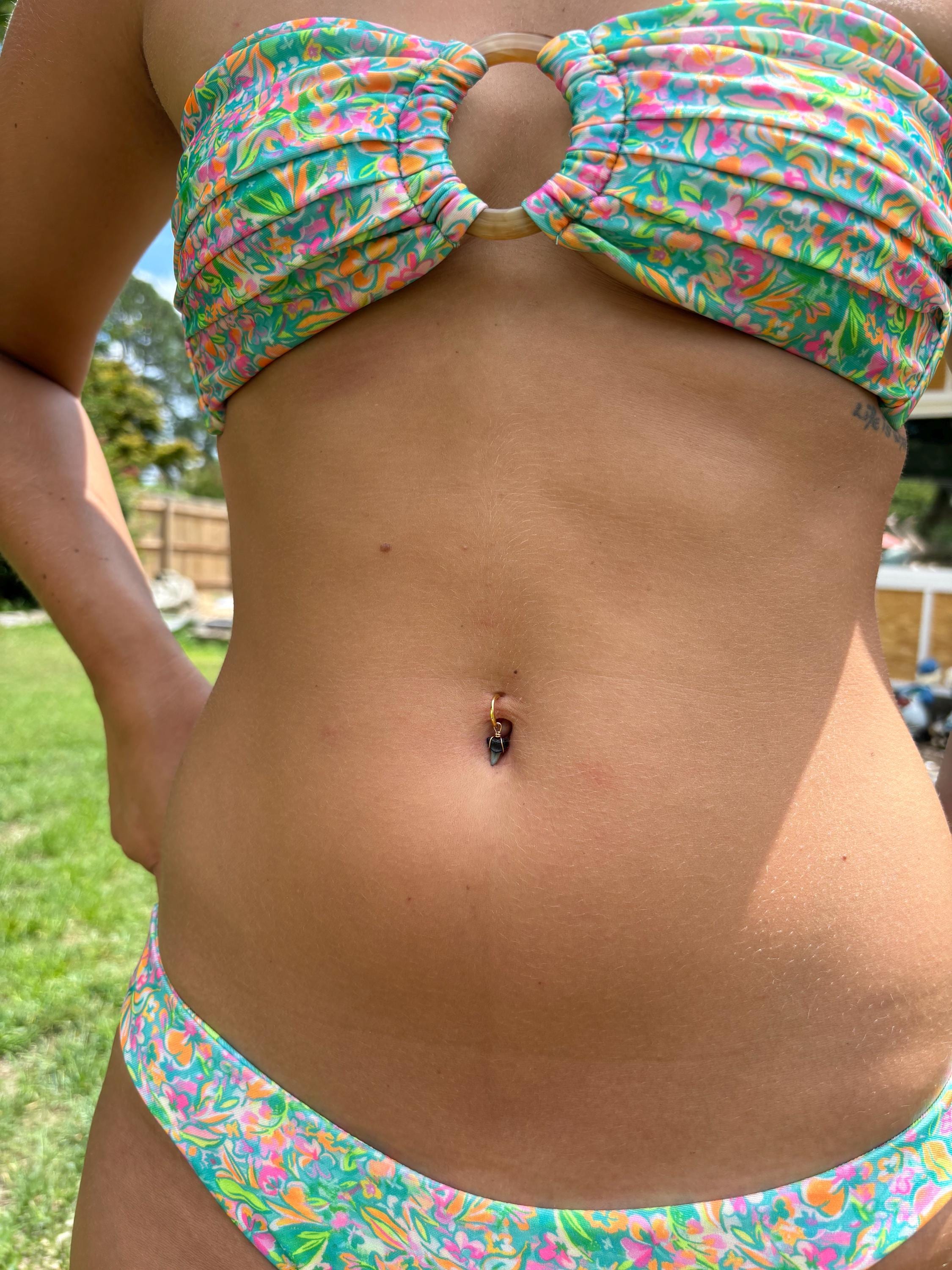Shark Tooth Hoop Belly Ring