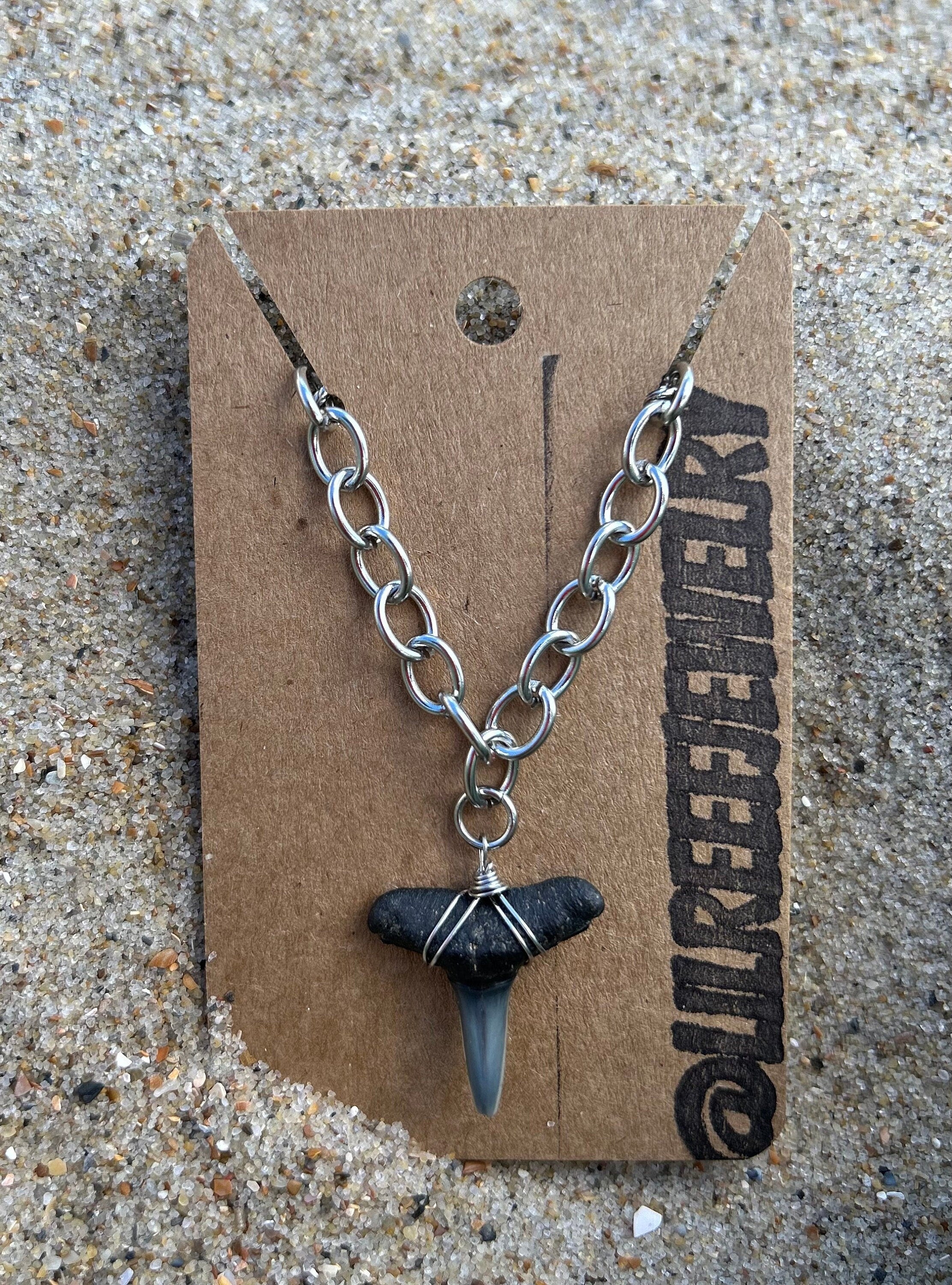 Large Shark Tooth Thick Chain Necklace