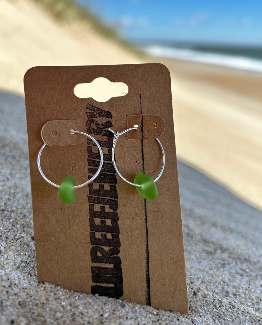 Sea Glass Hoops