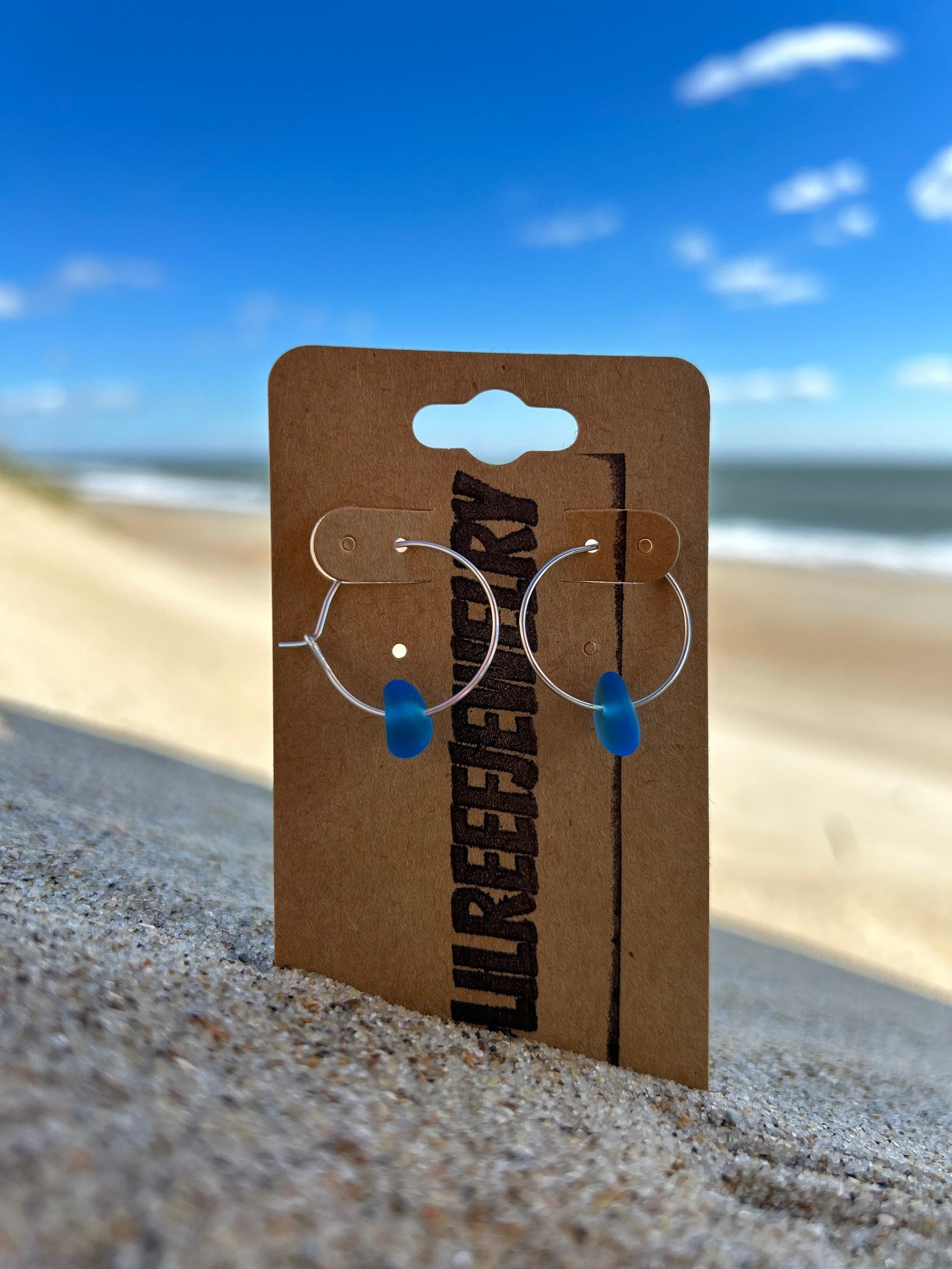 Sea Glass Hoops